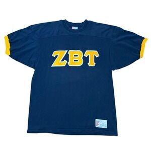 Vintage 90s Eagle USA Zeta Beta Tau Greek Fraternity XTRA LUBE Football T-shirt